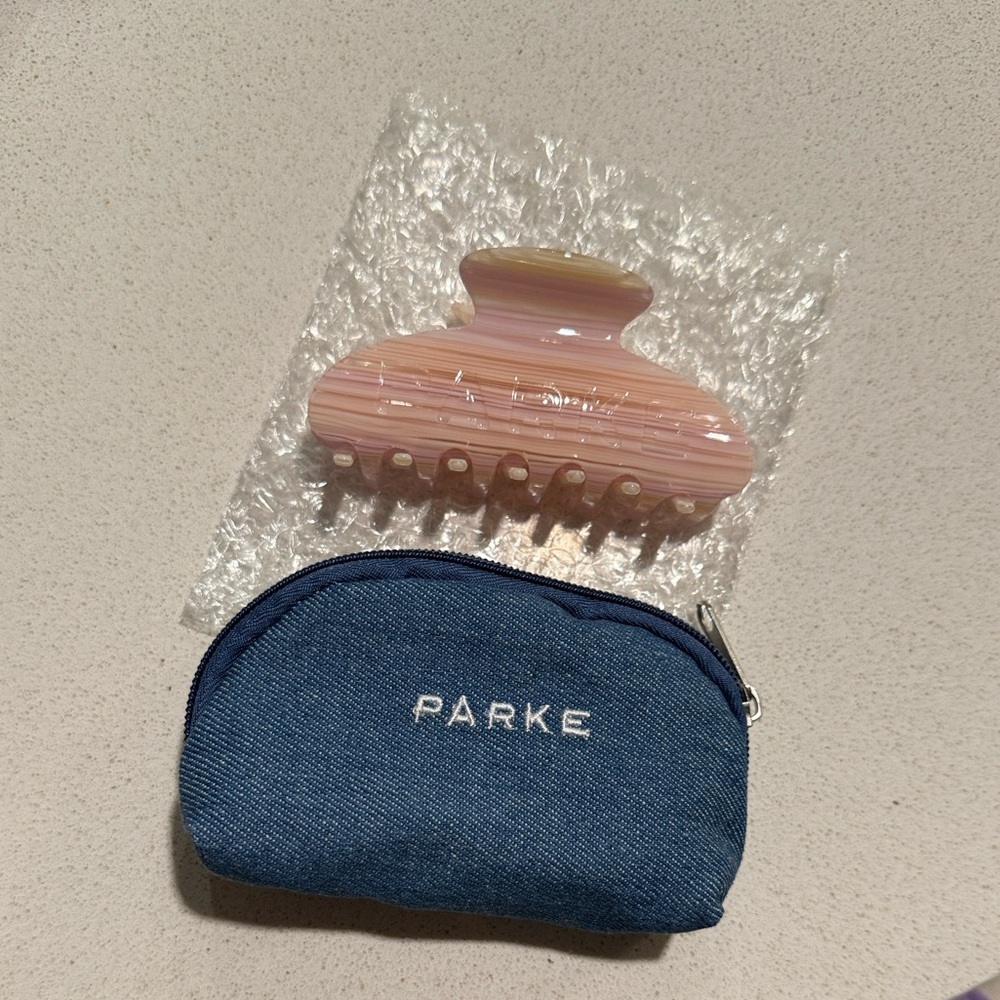 Parke Sunrise Hair Clip with Denim Pouch
